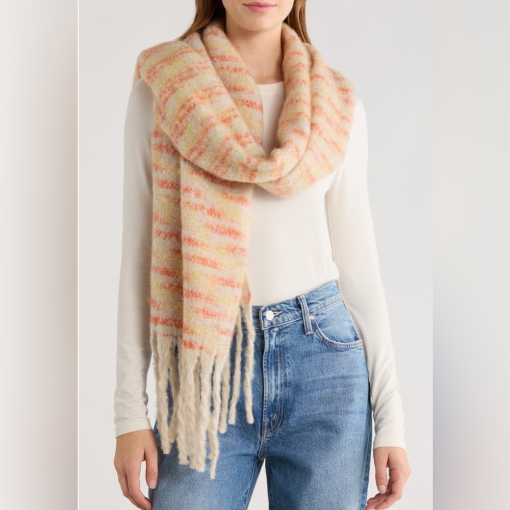 NEW…Save The Ocean Space Dye Cozy Fringe Scarf